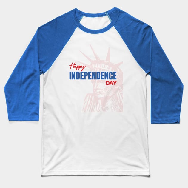 Happy Independence Day Baseball T-Shirt by PARABDI